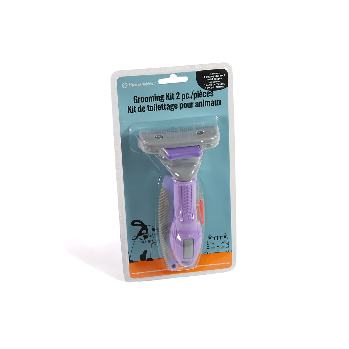 2pc Grooming Set - Grey/Lavender